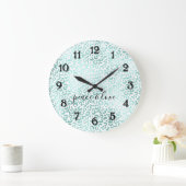Grande Horloge Ronde Glam Mint Leopard (Maison)