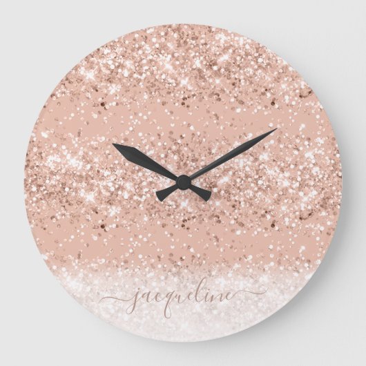 Grande Horloge Ronde Glitter Blush Rose (Recto)