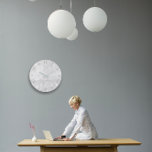 Grande Horloge Ronde Glitter de Silver Gray<br><div class="desc">Unique minimaliste et décoratif Correspond à la mode réelle dans la décoration maison. Vous pouvez modifier la forme et la couleur de la main.</div>