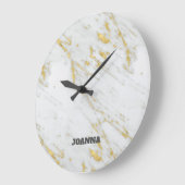 Grande Horloge Ronde Glitter d'or monogrammed spotted (Angle)