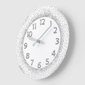 Grande Horloge Ronde Glitter Grey (Angle)