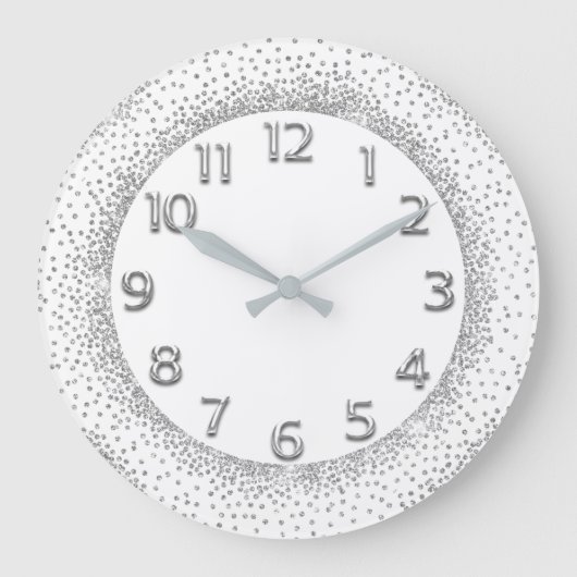 Grande Horloge Ronde Glitter Grey (Recto)