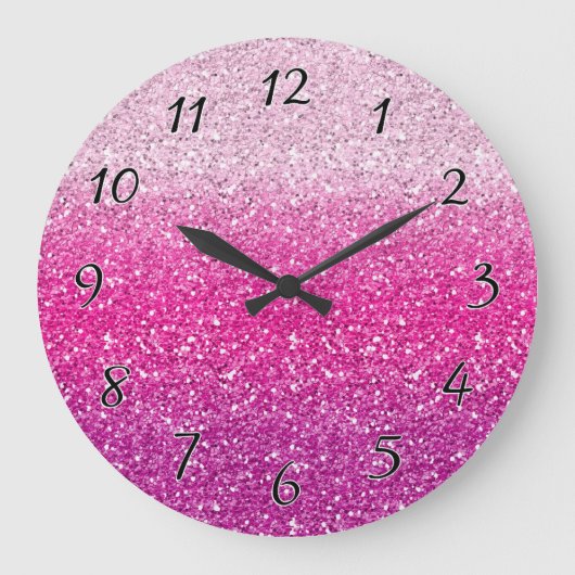Grande Horloge Ronde Glittery ombre (Recto)