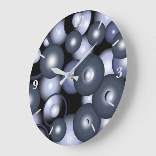 Grande Horloge Ronde Global Concentric Circle Orbital Art Abstrait (Angle)