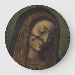 Grande Horloge Ronde gloire à la reine du ciel lancer oreiller grand cl