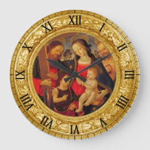 GRANDE HORLOGE RONDE GLORY TO JESUS AND MARY