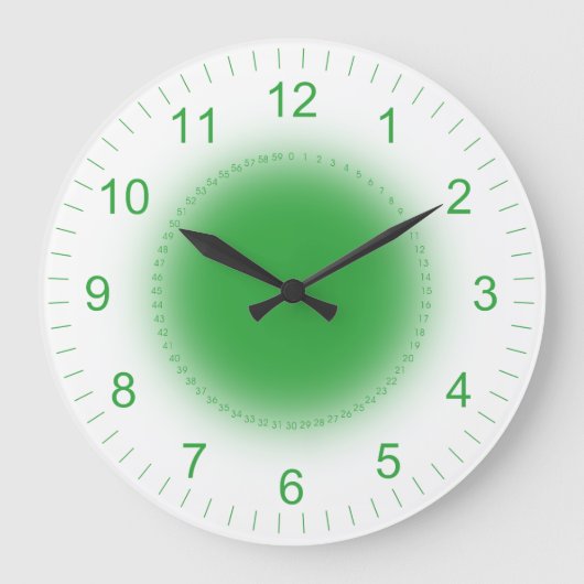 Grande Horloge Ronde Glowing green on White (Recto)