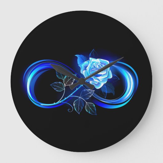 Grande Horloge Ronde Glowing infinity with blue rose (Recto)