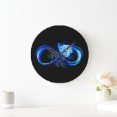 Grande Horloge Ronde Glowing infinity with blue rose (Maison)