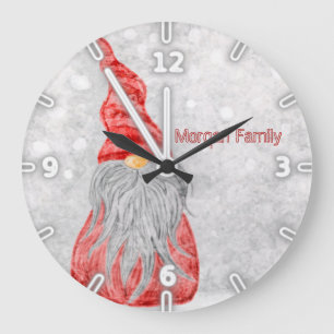 Grande Horloge Ronde Gnome adorable Bokeh
