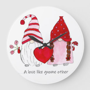 Grande Horloge Ronde Gnome Couple A love like gnome other