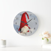 Grande Horloge Ronde Gnome de Noël scandinave (Maison)