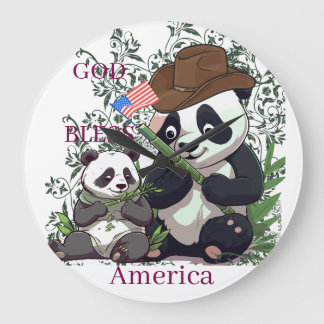 Grande Horloge Ronde GOD BLESS America