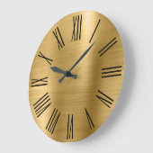 Grande Horloge Ronde Gold Brushed Foil (Angle)