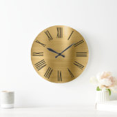 Grande Horloge Ronde Gold Brushed Foil (Maison)