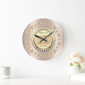 Grande Horloge Ronde Gold Diamonds Rose Gold 25th Wedding Anniversary (Maison)