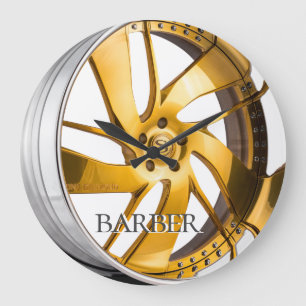 Grande Horloge Ronde Gold et Chrome Rim