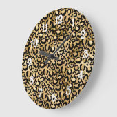 Grande Horloge Ronde Gold Glam Black Leopard (Angle)
