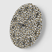 Grande Horloge Ronde Gold Glam Black Leopard (Angle)