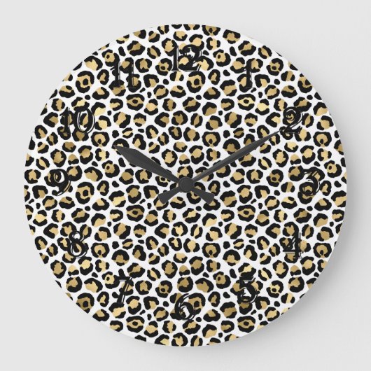 Grande Horloge Ronde Gold Glam Black Leopard (Recto)