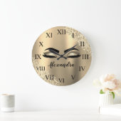 Grande Horloge Ronde Gold Glitter Sparkle Eyelashes Monogram (Maison)