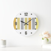 Grande Horloge Ronde Gold Silver Bronze Metal Hues (Maison)