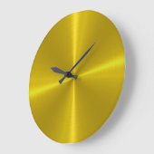 Grande Horloge Ronde Gold Stainless Steel Metal Look (Angle)