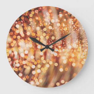 Grande Horloge Ronde Golden Bokeh : Vintage Light Play