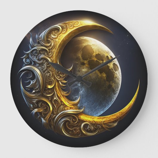 Grande Horloge Ronde Golden Moon Astrologie Enseignant Entraînement Spi (Recto)