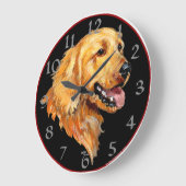 Grande Horloge Ronde Golden retriever (Angle)