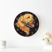 Grande Horloge Ronde Golden retriever (Maison)
