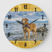 Grande Horloge Ronde Golden Retriever (Recto)