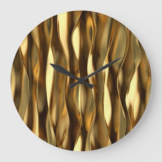 Grande Horloge Ronde Golden Wave 3D Render. (Recto)