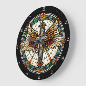 Grande Horloge Ronde Golden Winged Cross (Angle)