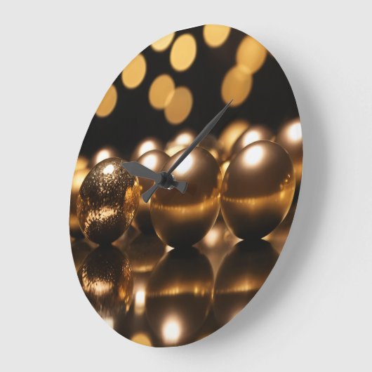 Grande Horloge Ronde Goldene Kugeln 002 (Angle)