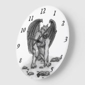 Grande Horloge Ronde Golem Gargoyle (Angle)