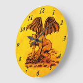 Grande Horloge Ronde Golem Gargoyle (Angle)