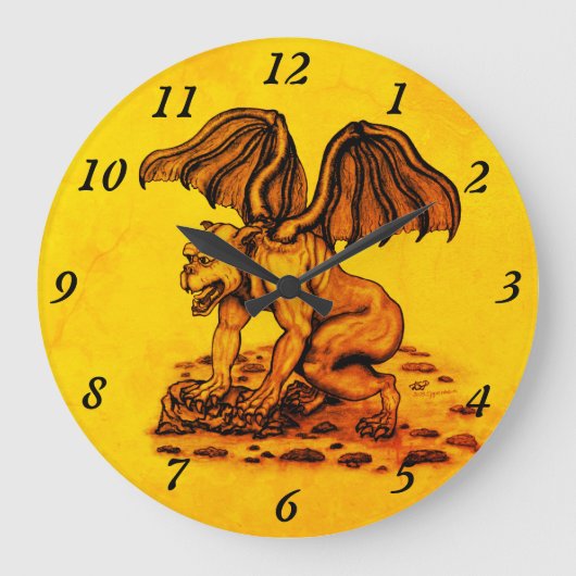 Grande Horloge Ronde Golem Gargoyle (Recto)