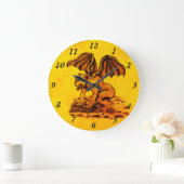 Grande Horloge Ronde Golem Gargoyle (Maison)