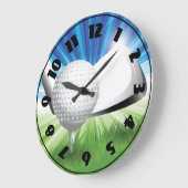 Grande Horloge Ronde Golf Ball and Tee Clock (Angle)