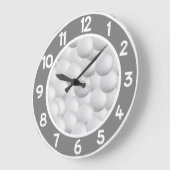 Grande Horloge Ronde Golf Balls custom wall clock (Angle)