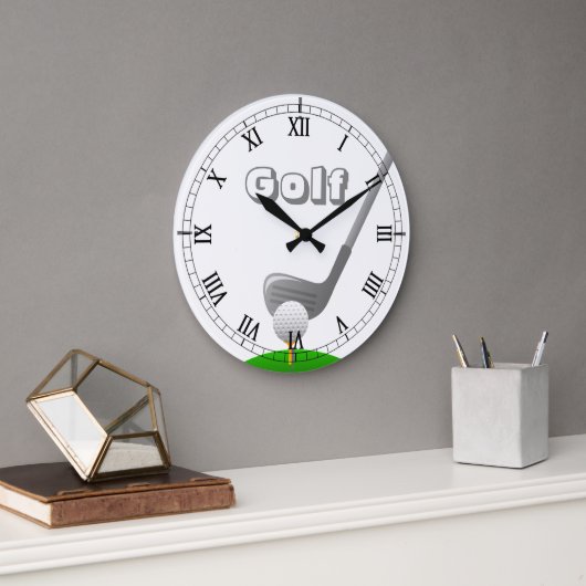 Grande Horloge Ronde Golf Club, Ball and Tee - Custom Clock (Bureau)