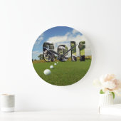 Grande Horloge Ronde Golf Et Logo, (Maison)