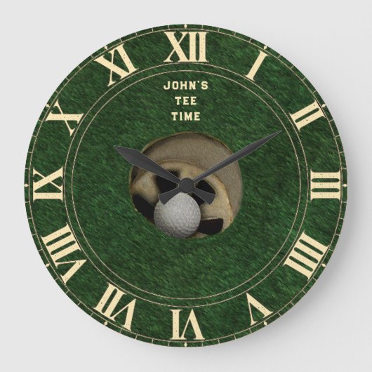 Grande Horloge Ronde Golf personnalisé (Recto)