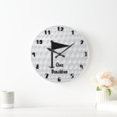 Grande Horloge Ronde Golf personnalisé amusant (Maison)