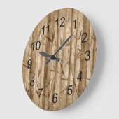 Grande Horloge Ronde Gorgeous Natural Bamboo (Angle)