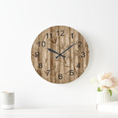 Grande Horloge Ronde Gorgeous Natural Bamboo (Maison)