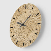 Grande Horloge Ronde gouttelettes d'eau d'or (Angle)