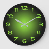 Grande Horloge Ronde Gradient radiale verte noire et de chaux (Recto)