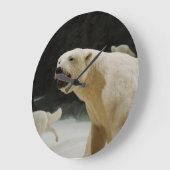 Grande Horloge Ronde Graine d'ours polaire (Angle)